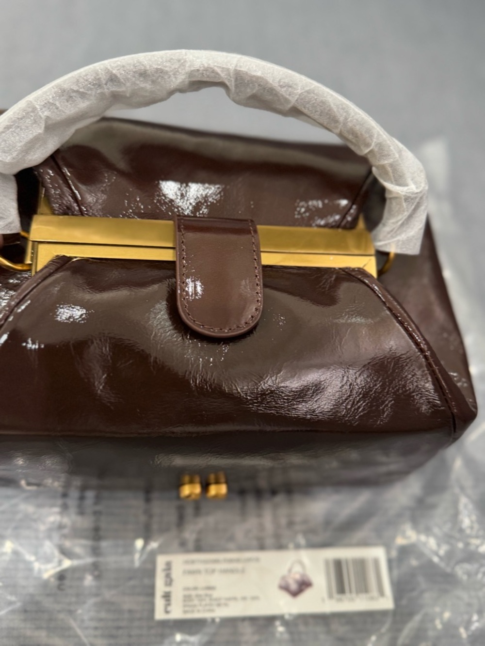 Cult Gaia FAWN MINI BAG in color Luwak Patent Leather NIB - Picture 7 of 12